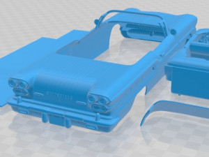 Pontiac Bonneville 1958 Printable Car Modelo de impresión 3D