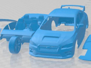 Subaru Impreza WRX STI 2015 Yazdırılabilir Araba 3D Baskı Modeli