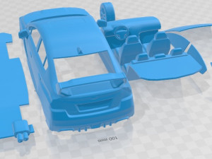 Subaru Impresa WRX STI 2015 Printable Car 3D Print Model