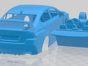 Subaru Impresa WRX STI 2015 Printable Car 3D Print Model