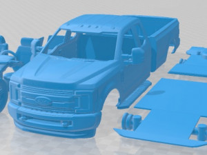 F 250 Super Duty Super Cab XLT 2015 Printable Car 3D Print Model