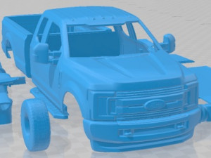 F 250 Super Duty Super Cab XLT 2015 Printable Car 3D Принт Модель