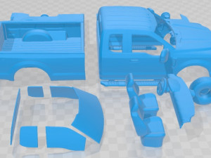 F 250 Super Duty Super Cab XLT 2015 Printable Car 3D Принт Модель