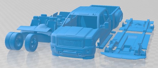 GMC Sierra HD 2015 Printable Car 3D प्रिंट मॉडल .c4d .max .obj .3ds .fbx .stl .blend 