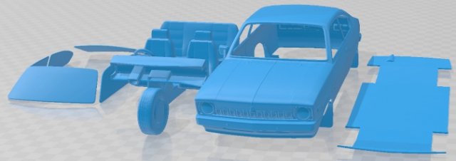 Holden Gemini Coupe SL 1980 Printable Car Modello di stampa 3D .c4d .max .obj .3ds .fbx .stl .blend 