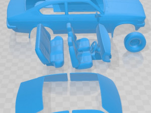 Holden Gemini Coupe SL 1980 Printable Car Modello di stampa 3D