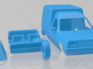 Renault Express 1991 Printable Van 3D 프린트 모델
