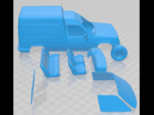 Renault Express 1991 Printable Van 3D 프린트 모델