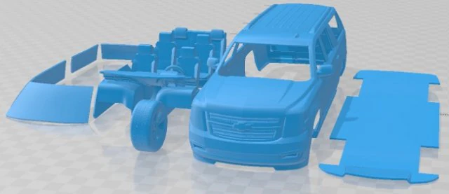 Chevrolet Suburban 2015 Printable Car 3D Print Model .c4d .max .obj .3ds .fbx .stl .blend 