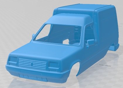 Renault Express 1991 Printable Body Van Modèles 3D en vedette .c4d .max .obj .3ds .fbx .stl .blend 