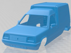 Renault Express 1991 Printable Body Van 3D Print Model