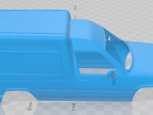 Renault Express 1991 Printable Body Van Modèles 3D en vedette