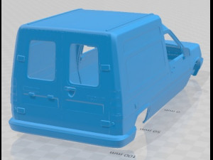 Renault Express 1991 Printable Body Van Modèles 3D en vedette