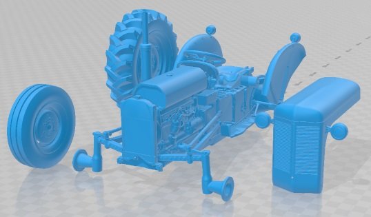Massey Ferguson TEA 20 Printable Tractor 3D Baskı Modeli .c4d .max .obj .3ds .fbx .stl .blend