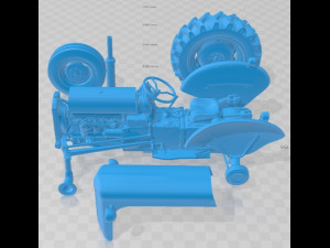 Massey Ferguson TEA 20 Printable Tractor 3D Baskı Modeli