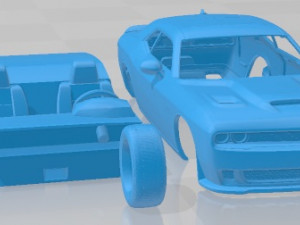Dodge Challenger SRT Hellcat Supercharged LC 2015 Printable Car 3D Принт Модель