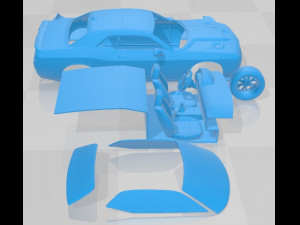 Dodge Challenger SRT Hellcat Supercharged LC 2015 Printable Car 3D Принт Модель