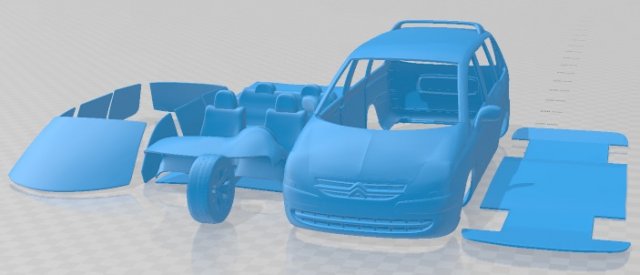 Citroen C8 2002 Printable Car 3D-printmodel .c4d .max .obj .3ds .fbx .stl .blend 
