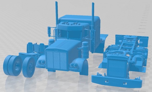 Peterbilt 353 Western Live 1973 Printable Truck 3D Print Model .c4d .max .obj .3ds .fbx .stl .blend