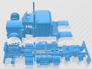 Peterbilt 353 Western Live 1973 Printable Truck 3D Print Model
