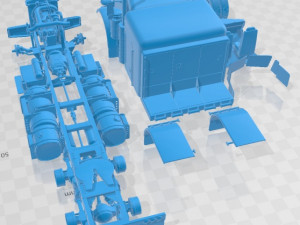 Peterbilt 353 Western Live 1973 Printable Truck 3D Print Model