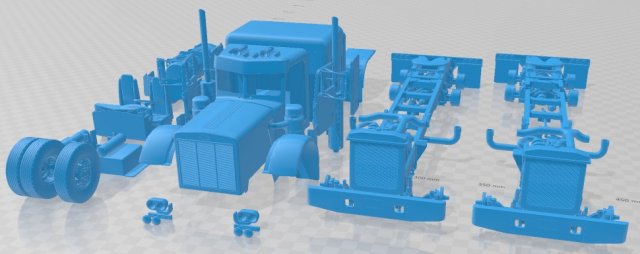 Peterbilt 353 Western Live 1973 Printable Truck 3D Print Model .c4d .max .obj .3ds .fbx .stl .blend 