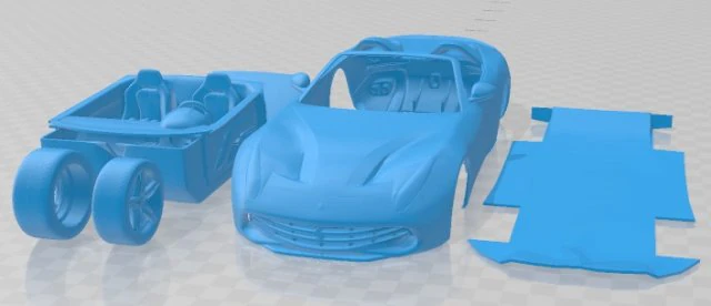 Ferrari F60 America 2015 Printable Car 3D Print Model .c4d .max .obj .3ds .fbx .stl .blend 