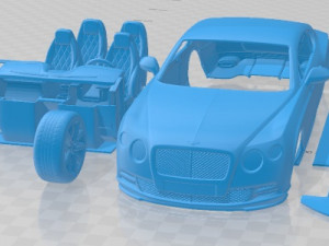 Bentley Continental GT Speed 2015 Printable Car 3D Print Model