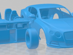 Bentley Continental GT Speed 2015 Printable Car 3D-Druckmodell