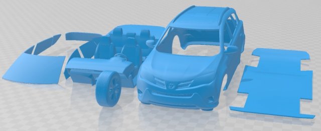 Toyota RAV4 2015 Printable Car Modèles 3D en vedette .c4d .max .obj .3ds .fbx .stl .blend 