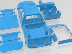 Toyota Hilux Double Cab Hi Rider 2015 Printable Car 3D 프린트 모델