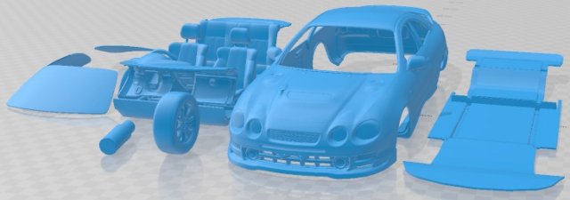 Toyota Celica ST 205 Printable Car 3D Print Model .c4d .max .obj .3ds .fbx .stl .blend 
