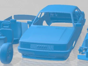 Coche Imprimible Audi 80 B2 1985 Modelo de impresión 3D