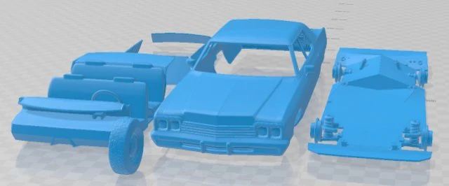 Dodge Monaco 1974 Printable Car 3D Print Model .c4d .max .obj .3ds .fbx .stl .blend