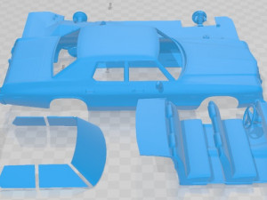 Dodge Monaco 1974 Printable Car 3Dプリントモデル