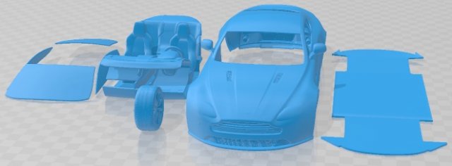 Aston Martin V8 Vantage S 2015 Printable Car Modèles 3D en vedette .c4d .max .obj .3ds .fbx .stl .blend 