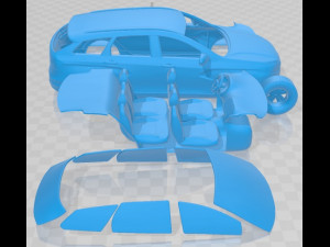Lada Vesta Cross 2015 Printable Car Model Cetak 3D