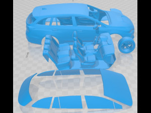 Subaru Levorg 2015 Printable Car Model Cetak 3D
