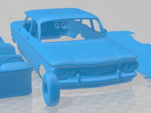 Chevrolet Corvair Sedan 1960 Printable Car 3D Print Model