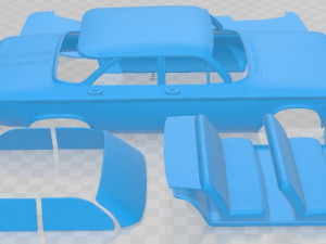 Chevrolet Corvair Sedan 1960 Printable Car Modello di stampa 3D