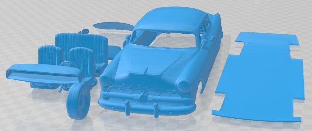 Hudson Hornet 2 Door 1954 Printable Car Modèles 3D en vedette .c4d .max .obj .3ds .fbx .stl .blend 