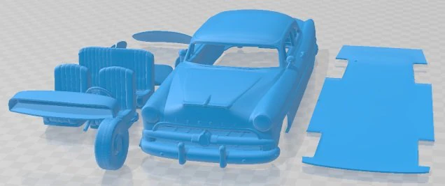 Hudson Hornet 2 Door 1954 Printable Car 3D Print Model .c4d .max .obj .3ds .fbx .stl .blend 