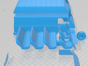 Volkswagen LT PanelVan 1975 Printable Van Modello di stampa 3D