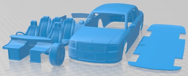Toyota Century 2018 Printable Car 3D प्रिंट मॉडल .c4d .max .obj .3ds .fbx .stl .blend