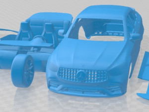 Mercedes Benz GLC 63 S AMG Coupe 2020 Printable Car 3D Print Model