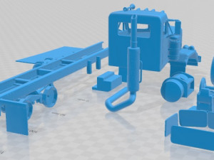 Peterbilt 353 1982 Printable Truck Modello di stampa 3D