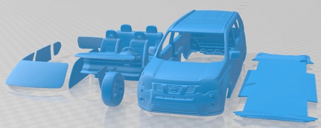 Nissan X Trail 2001 Printable Car 3D Baskı Modeli .c4d .max .obj .3ds .fbx .stl .blend 