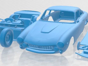 Ferrari 250 GT Berlinetta Lusso 1962 Carro para impressão Modelo de Impressão 3D