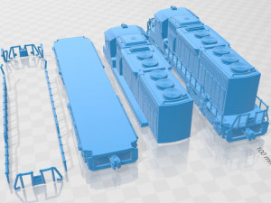 EMD SD40-2 Locomotive Printable 3Dプリントモデル