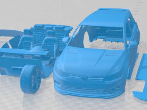 Volkswagen Golf 7-5R Printable Car 3D Print Model